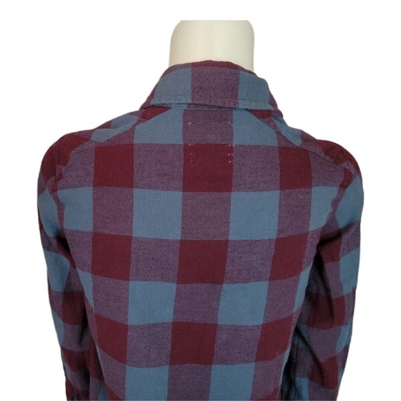 Aritzia Wilfred Free Veronika Plaid Flannel Button Down Dress Shirt Tunic XXS - Picture 6 of 12